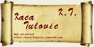 Kaća Tulović vizit kartica